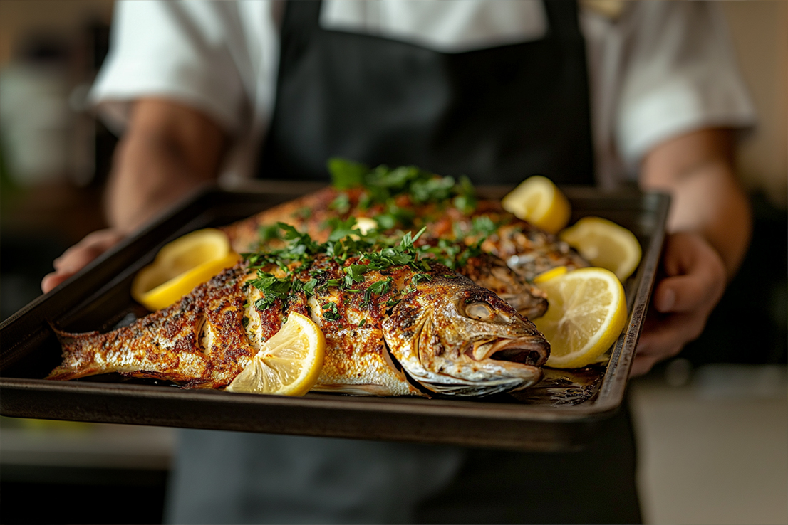 Dorade backofen mit Zitrone und Kräutern